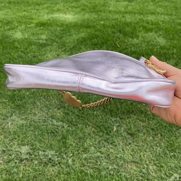 Y2K Juicy Couture BABY PINK SHOULDER BAG SATCHEL BAGUETTE PURSE BARBIE PINK - Picture 11 of 15